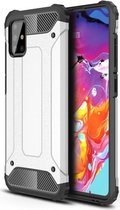 Samsung Galaxy A51 Hoesje Shock Proof Hybride Back Cover Zilver