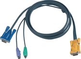 KVM Kabel VGA Male / 2x PS/2-Connector - Aten SPHD15-Y 3.0 m