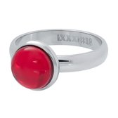 iXXXi JEWELRY - Vulring - 1 Red stone - Zilverkleurig - 2mm - Maat 17