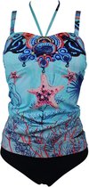 Mila Paradise Turquoise/Print - Tankini Maat: 90E