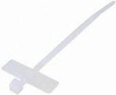 Kabelbinder / Tie-Wrap met label 20cm - 100st wit
