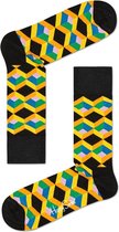 Happy Socks Sokken Optic Square Socks Zwart Maat:41-46