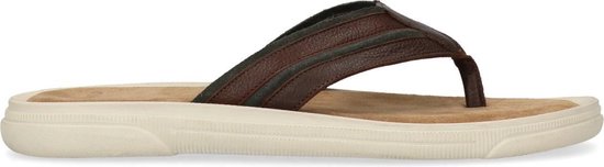 Cognac leren slippers - Heren | MANFIELD