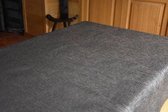 Jacquard Geweven Gecoat Luxe Tafellaken - Tafelzeil - Tafelkleed - Zwarte Lijnen - Hoogwaardig - Opgerold op dunne rol - Geen plooien - Rechthoekig - 140 cm x 200 cm