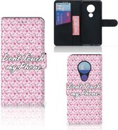 Nokia 7.2 | Nokia 6.2 Portemonnee hoesje Flowers Pink DTMP