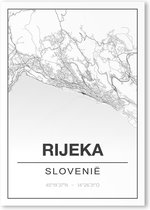 Poster/plattegrond RIJEKA - 30x40cm