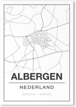 Poster/plattegrond ALBERGEN - A4