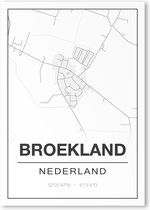 Poster/plattegrond BROEKLAND - A4