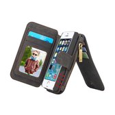 CaseMe Retro Wallet Case iPhone SE / 5S / 5 - Zwart