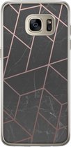 Samsung Galaxy S7 Edge siliconen hoesje - Marble grid
