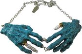 Ripper Merchandise LTD - KF - Blauwe zombie handen gothic ketting
