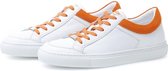 KUNOKA Gabrielle white/orange collar - Sneakers Dames - maat 42 - Wit Oranje