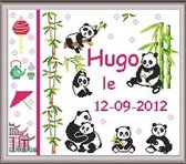 Princesse borduurpakket geboortetegel panda's 7499 borduren