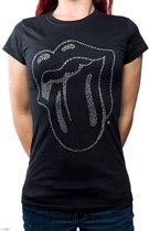 The Rolling Stones Dames Tshirt -S- Tongue Zwart