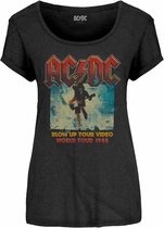 AC/DC Dames Tshirt -L- Blow Up Your Video Zwart