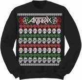 Anthrax Kersttrui -M- Skulls Christmas Zwart