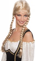Oktoberfest pruik de luxe blond