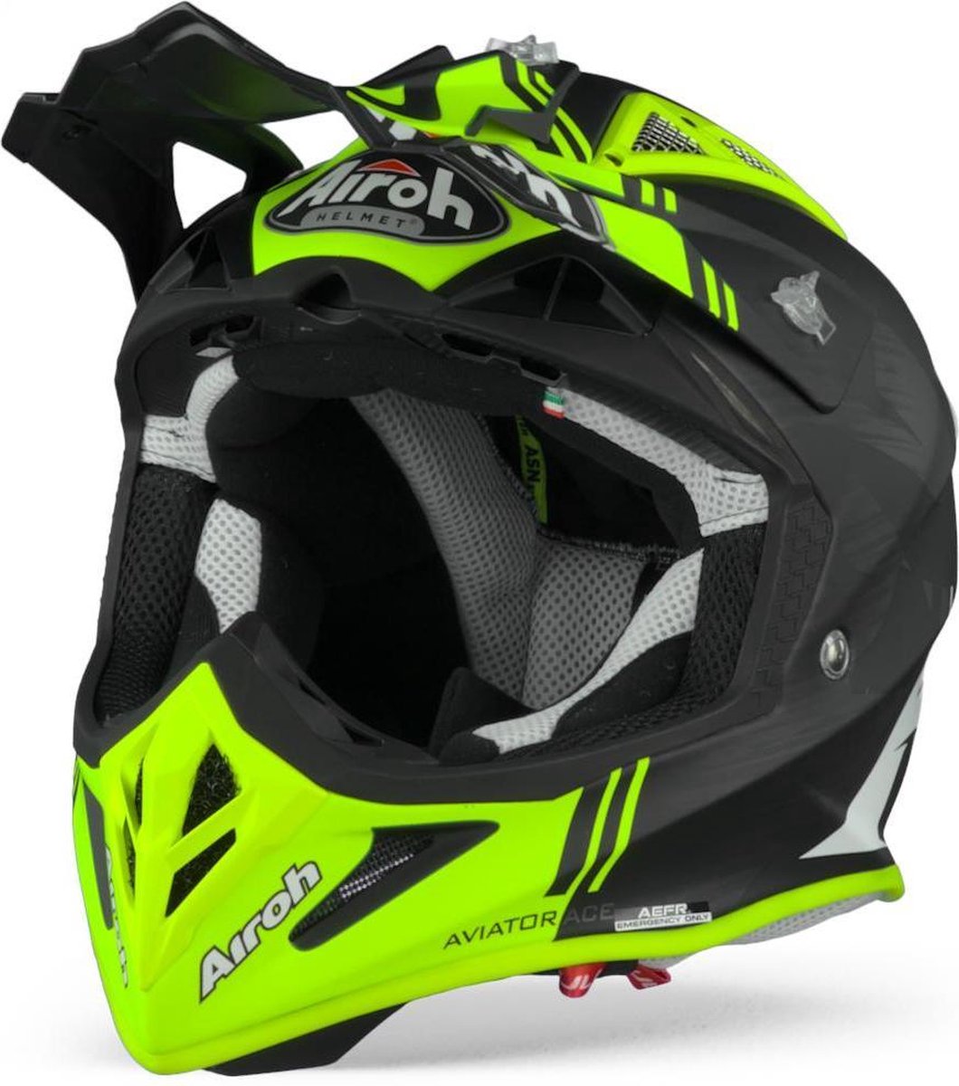 Casco cross Airoh Aviator Ace Kybon helmet casque moto