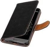 Bookwallet lederlook hoes LG G6 zwart