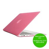Lunso - cover hoes - MacBook Pro 13 inch (2012-2015) - Glanzend Lichtroze