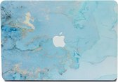 Lunso Geschikt voor MacBook Pro 13 inch (2016-2019) cover hoes - case - Marble Ariel