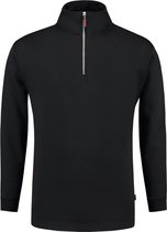 Tricorp Sweater ritskraag - Casual - 301010 - Zwart - maat XL