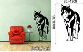 3D Sticker Decoratie Huilende Wolf Hond Vinyl Decor Sticker Muursticker Sticker Hond Wolf Muurschilderingen Muuraffiche Papier Home Decor - WOLF20 / Large
