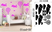 3D Sticker Decoratie Sky Cloud Luchtballon Vinyl Verwijderbare Woondecoratie Kinderen Kinderkamer Kind Baby Slaapkamer Muurschildering Muurstickers Decal voor Jongen Meisje - Cloud