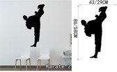 3D Sticker Decoratie Karate Vechtsporten Man Muurtattoo Aangepaste Chinese Kongfu Vechten Creatieve Vinyl Sticker Woondecoratie - Costomized Color / Small