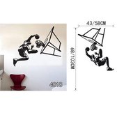 3D Sticker Decoratie Personaliseer Basketbalspeler Muurstickers voor kinderkamer 3D DIY Custom Sport Home Decorations Wall Art All-Star Vinyl Decal - DUNK08 / Large