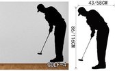 3D Sticker Decoratie Playing Golf Vinyl Wall Stickers  Vinyl Decals Living Room Wall Art Mural Modern Style Interior Design Home Decor - GOLF4 / Small