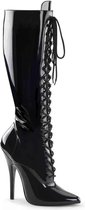 EU 42,5 = US 12 | DOMINA-2020 | 6 Lace-Up Knee Boot, Side Zip