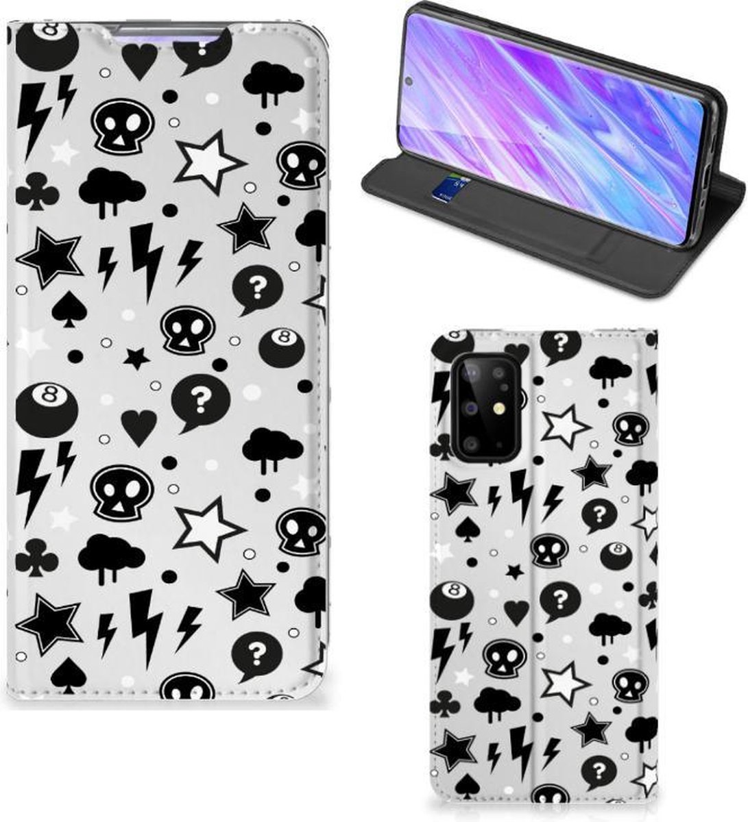 Mobiel BookCase Samsung Galaxy S20 Plus Silver Punk