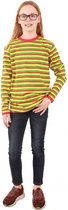 Gestreept Shirt Kind Rood/Geel/Groen - Maat 128-140