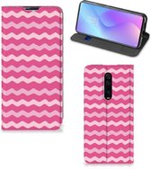 Xiaomi Redmi K20 Pro Hoesje met Magneet Waves Pink