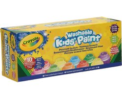 Crayola - Hobbyverf - 10 Potjes Afwasbare Verf Voor Kinderen -Speciale Effecten