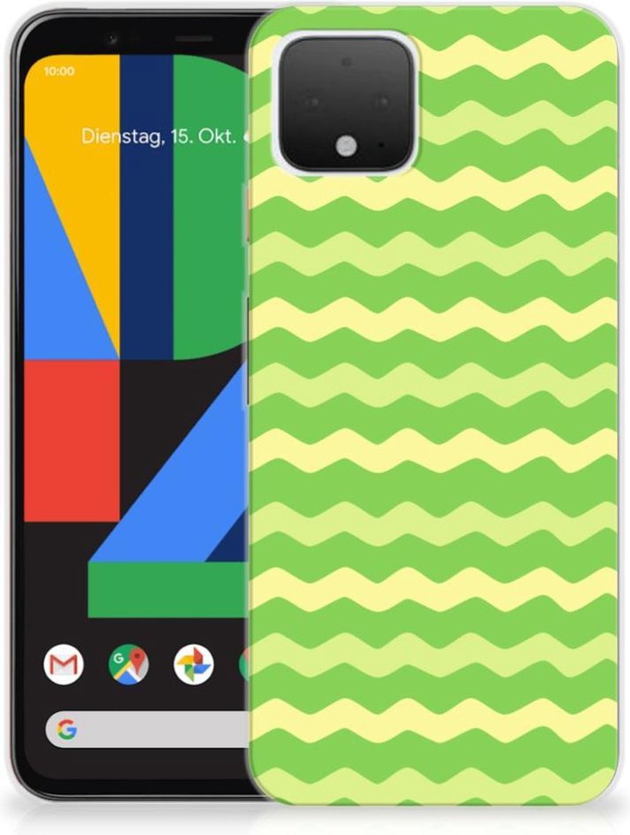Google Pixel 4 TPU bumper Waves Green op Prijzenvolger.com