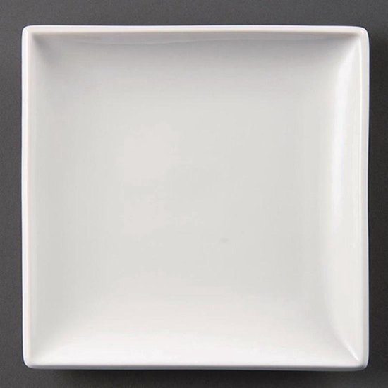 klinker gesprek munt Olympia Whiteware vierkante borden | 29,5x29,5 cm | 6 Stuks | bol.com