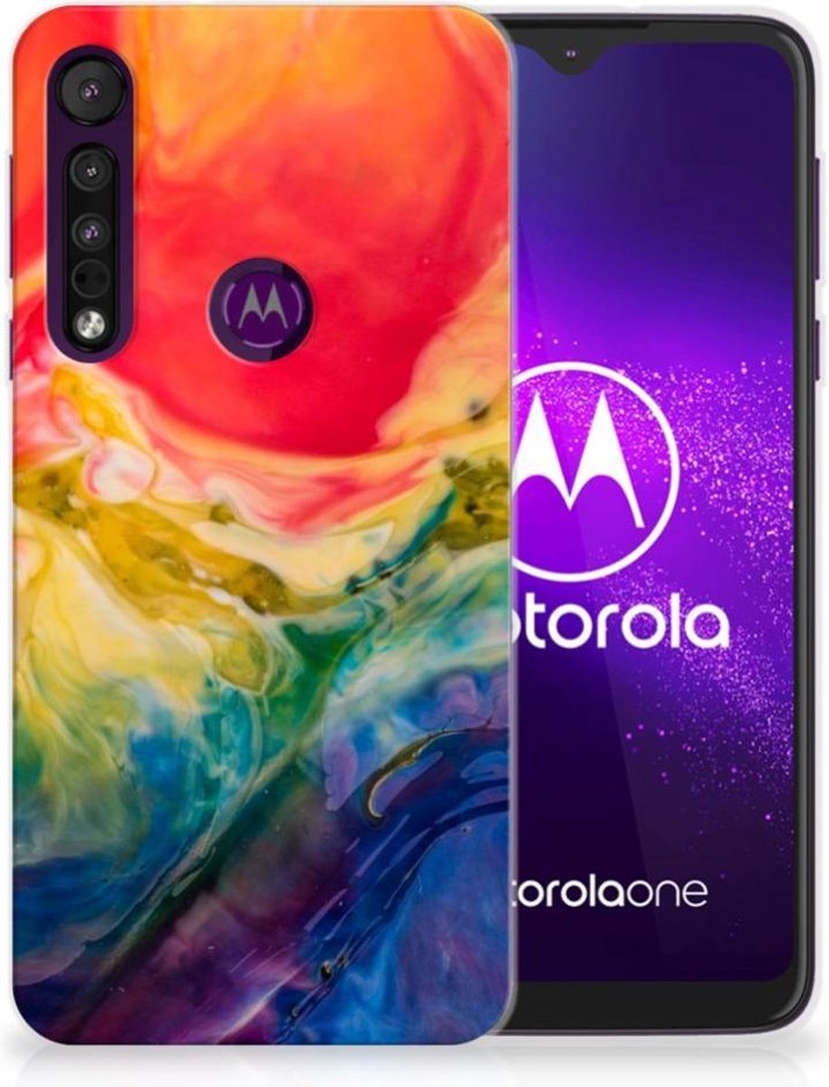 Hoesje maken Motorola One Macro Watercolor Dark