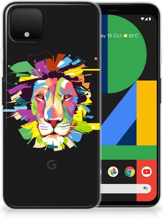 Souple Housse pour Google Pixel 4 XL Coque Téléphone Couleur Lion