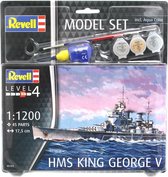 Revell Modelbouwset Hms King George V 175 Mm Schaal 1:1200