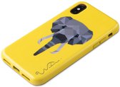 Wilma glow in the dark savanne olifant hoesje iPhone X XS - Geel