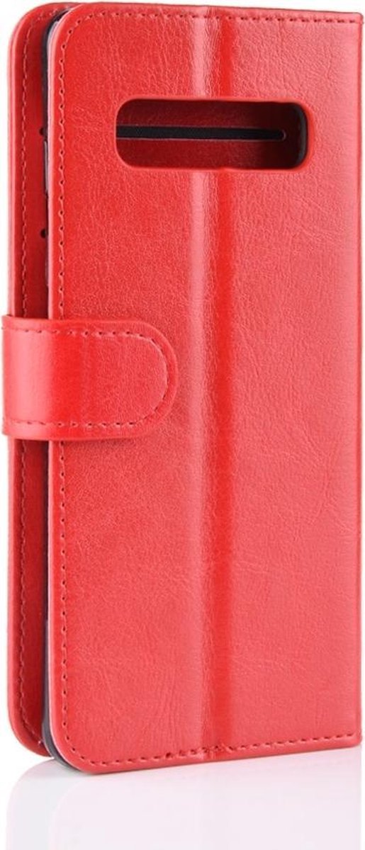 Mobigear Telefoonhoesje geschikt voor Samsung Galaxy S10 Plus Hoesje | Mobigear Wallet Bookcase Portemonnee | Pasjeshouder voor 3 Pasjes | Telefoonhoesje voor Pinpas / OV Kaart / Rijbewijs - Rood