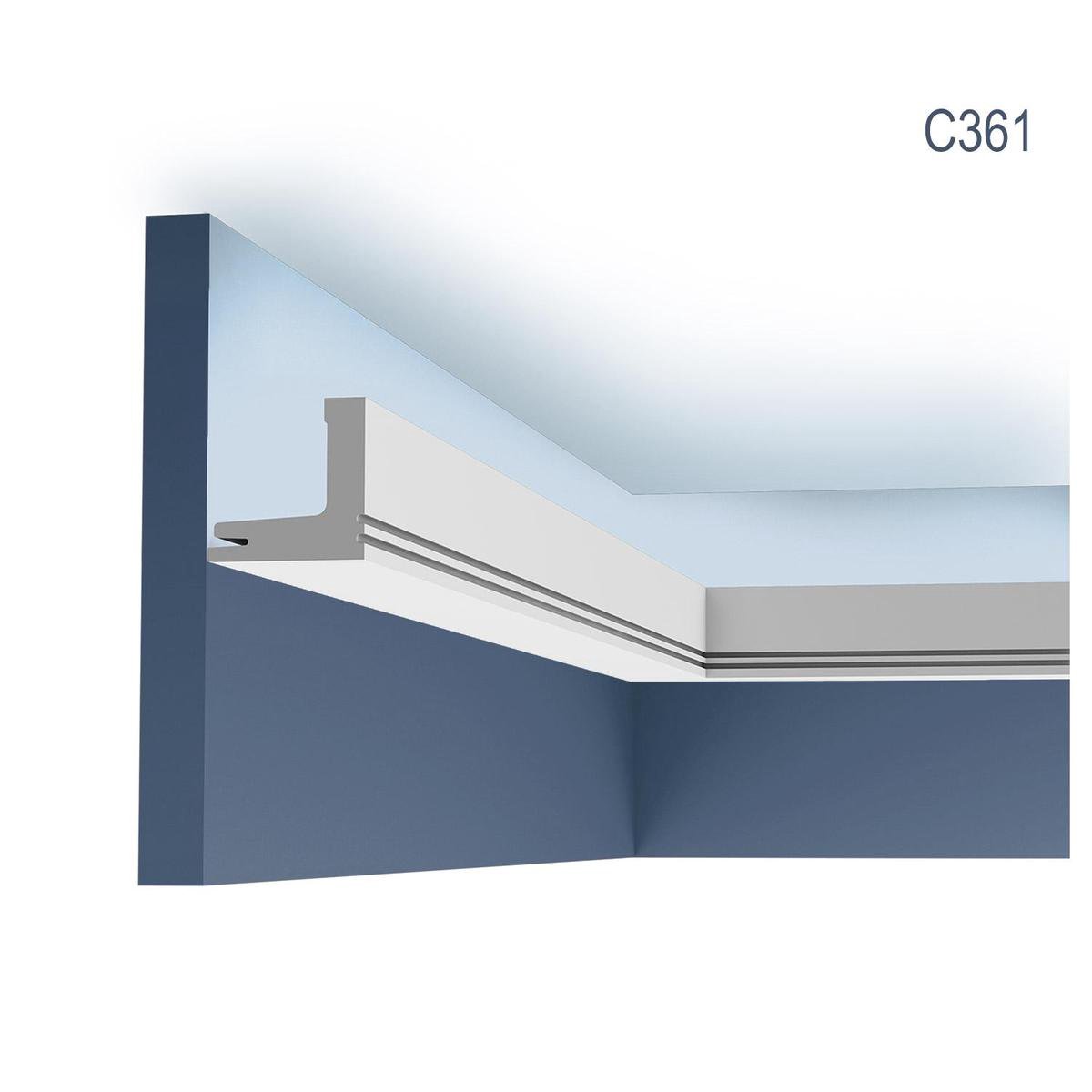 Sierlijst Origineel Orac Decor C361 LUXXUS Kroonlijst Plafondlijst voor indirecte verlichting 2 m