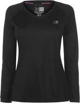 Karrimor Hardloop Shirt Lange Mouw - Runningshirt - Dames - Zwart/Roze - maat L (14)