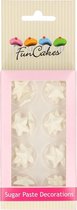 FunCakes Fondant Decoratie Sterren Wit Set/24