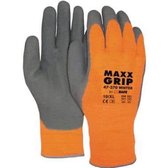 Maxx Grip winter foam handschoen oranje/grijs, 1paar, maat 9