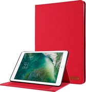 Tablet hoes geschikt voor Ipad 10.2 Inch 2019 / 2020 / 2021 - Book Case met Soft TPU houder - Rood