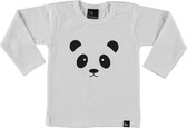 Panda longsleeve shirt 50 Wit/Zwart