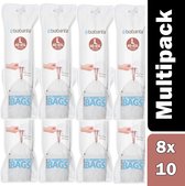Pack of x 8 Brabantia PerfectFit Bags, Code L, 45 litre, 10 Bags per Roll - White